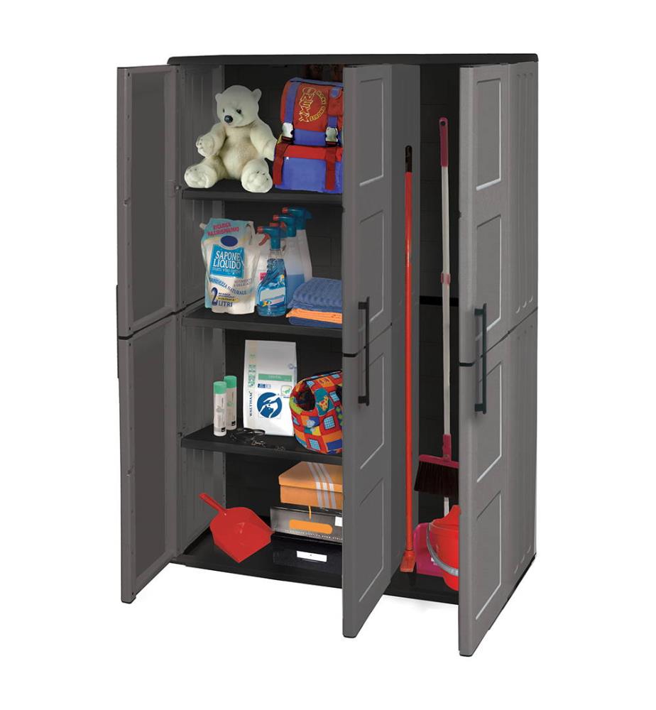 Armoire De Rangement Exterieur Gris Et Noir Meubles De
